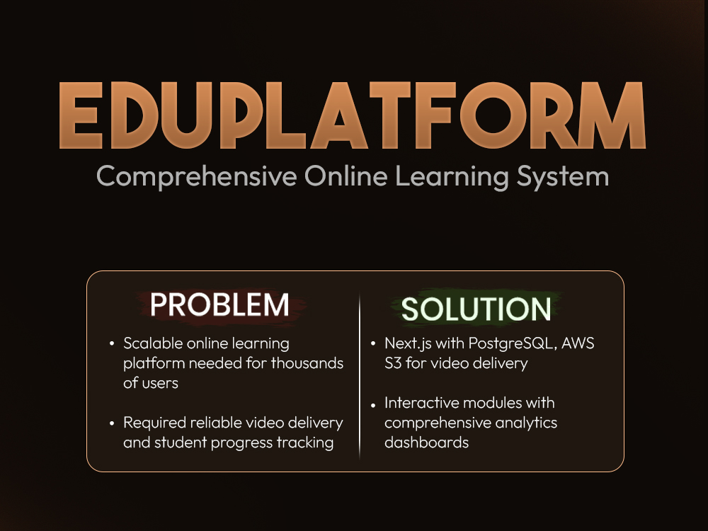 EduPlatform - Comprehensive Online Learning System