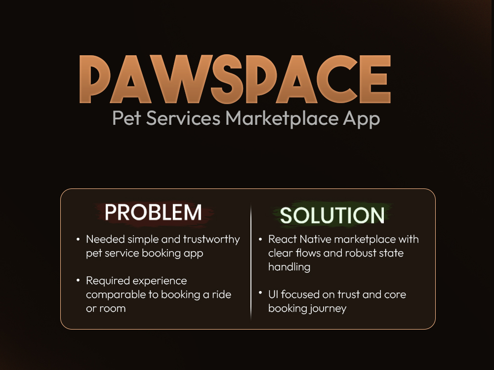 PawSpace – Pet Services Marketplace App