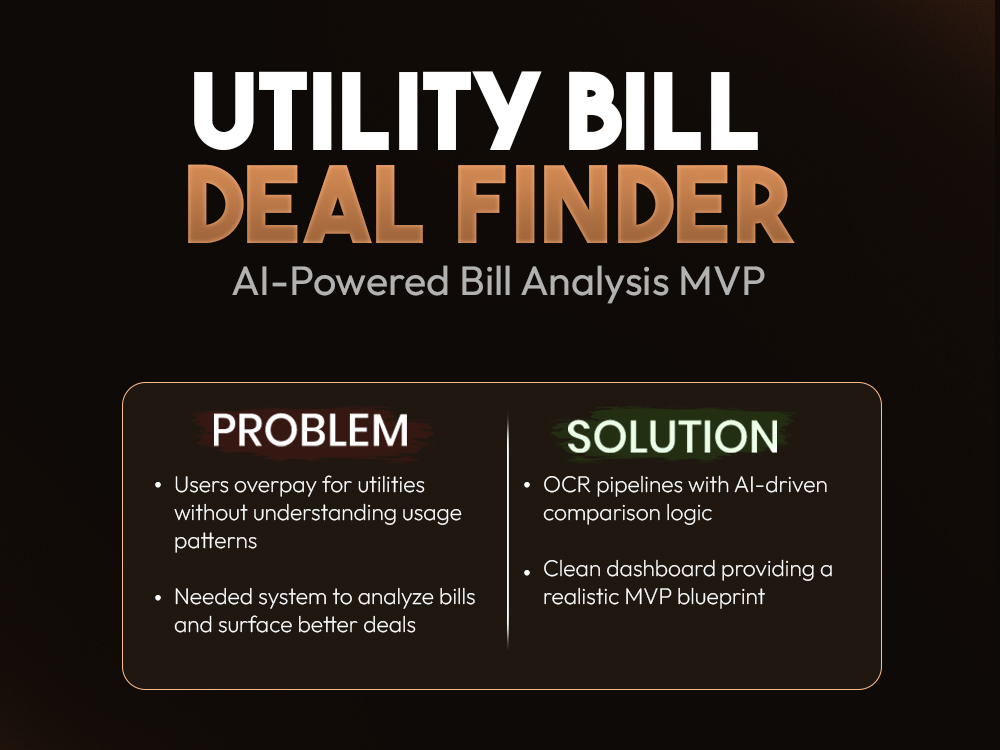 Utility Bill Deal Finder – AI-Powered Bill Analysis MVP